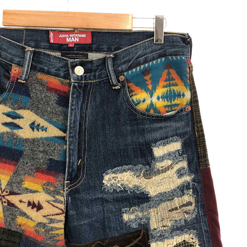 JUNYA WATANABE MAN / ジュンヤワタナベマン × PENDLETON × Levi's 503 デニムパンツ パッチワークデニムパンツ