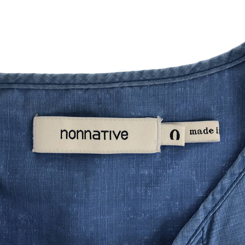 nonnative / ノンネイティブ ノーカラー ハーフスリーブシャツ