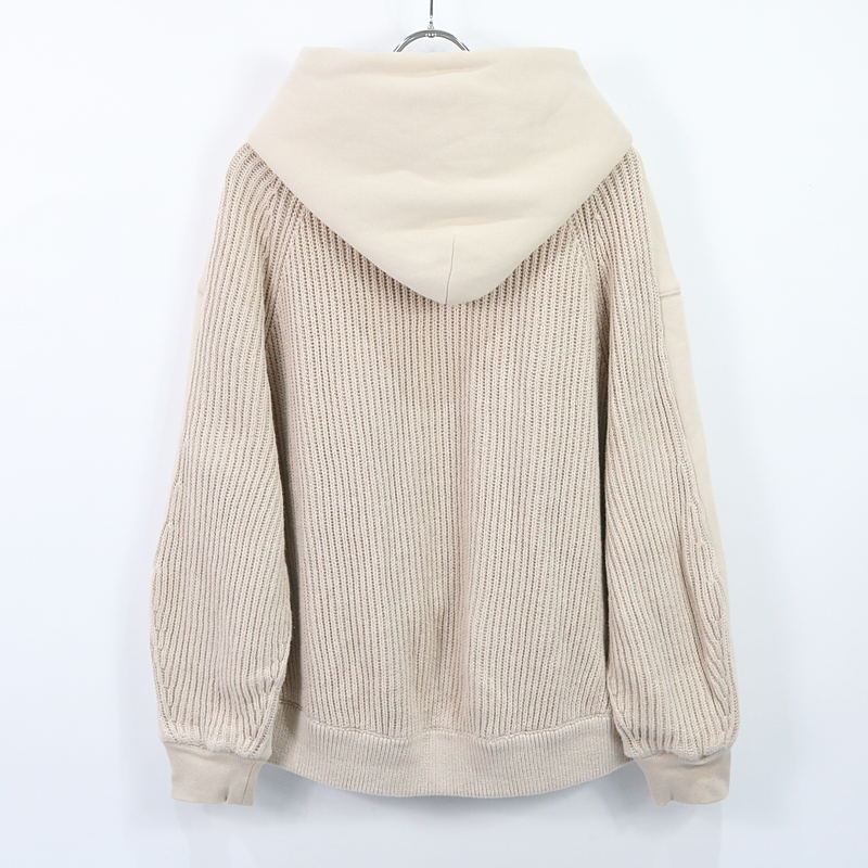 OUD / ウード ニット切り替えパーカー