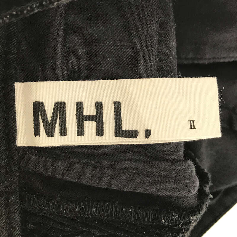 MHL. / エムエイチエル マーガレットハウエル ヘビーコーデュロイ サイドジップ シンチバック ワークパンツ