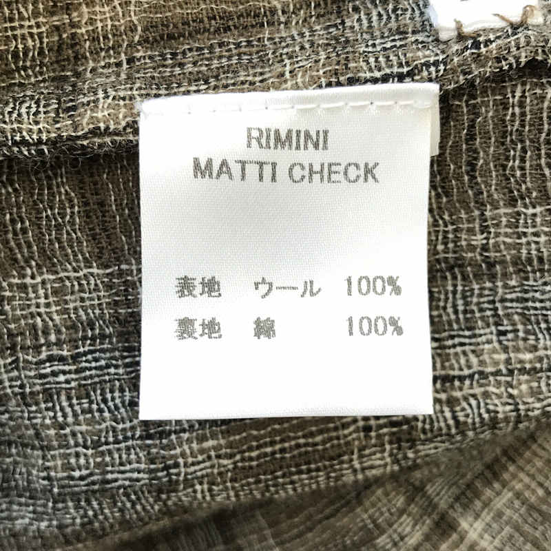 Khadi and Co / カディーアンドコー RIMINI ウールチェックスカート