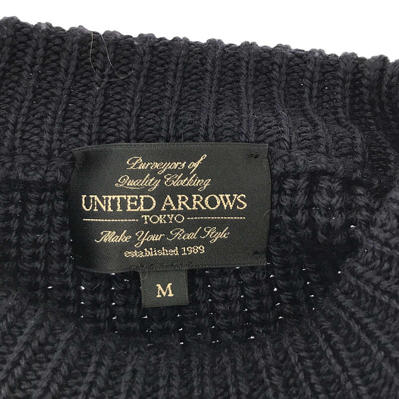 UNITED ARROWS / ユナイテッドアローズ ウール・モヘヤ・シルク畔編みクルーネックニットセーター