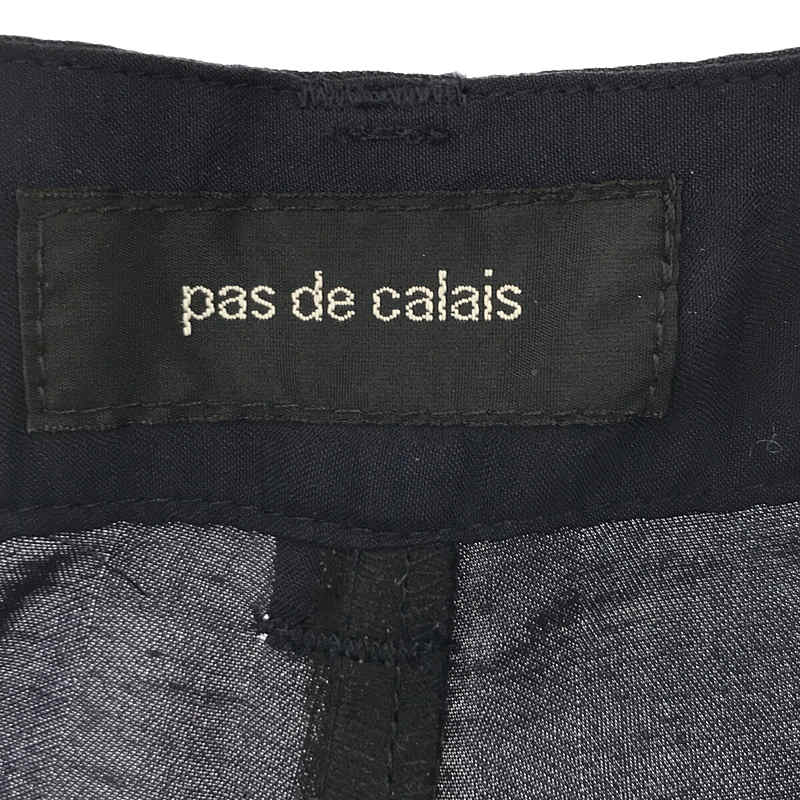 pas de calais / パドカレ レーヨンキュプラベルトパンツ