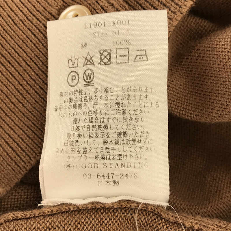 LENO&Co. / リノ CREW NECK CARDIGAN コットン クールネック カーディガン