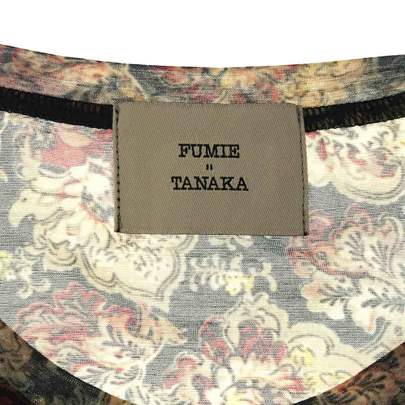 FUMIE=TANAKA / フミエタナカ シアープリントTシャツ sheer print T カットソー