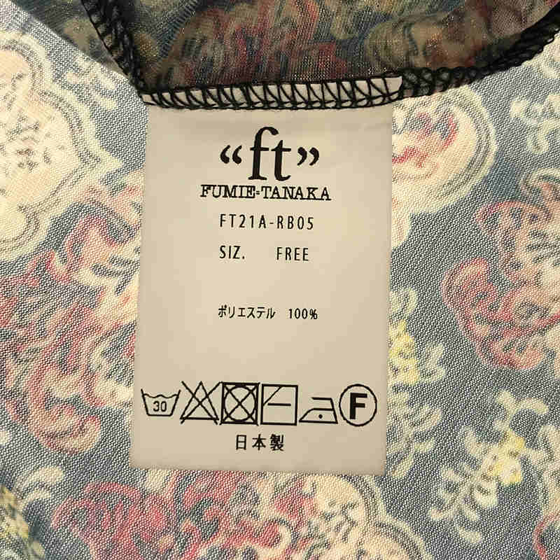 FUMIE=TANAKA / フミエタナカ シアープリントTシャツ sheer print T カットソー