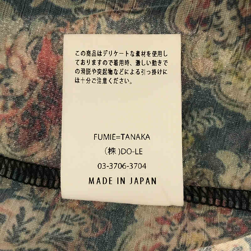 FUMIE=TANAKA / フミエタナカ シアープリントTシャツ sheer print T カットソー