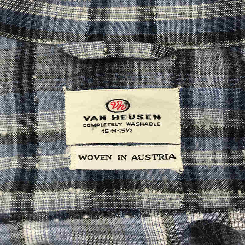 VAN HEUSEN / ヴァンヒューゼン 1960s チェック オープンカラーシャツ