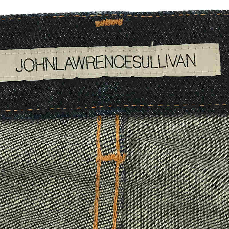 JOHN LAWRENCE SULLIVAN / ジョンローレンスサリバン 5P レザーパッチ 濃紺 スキニーデニムパンツ