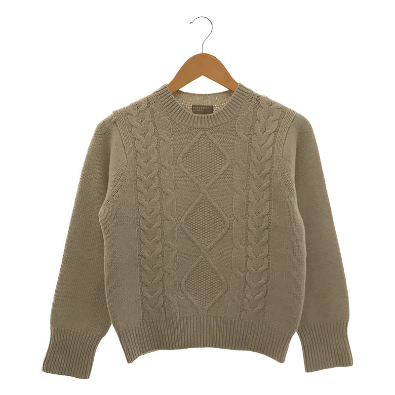 CABLE KNIT シルクカシミヤ混ケーブルニットMARGARET HOWELL / マーガレットハウエル