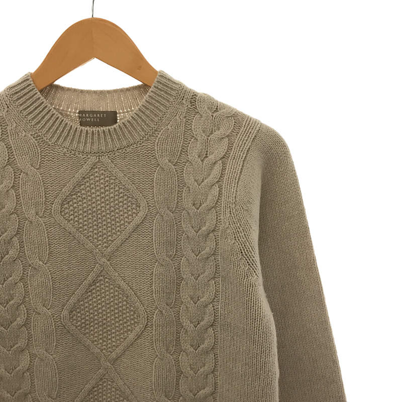 CABLE KNIT シルクカシミヤ混ケーブルニット | ブランド古着の