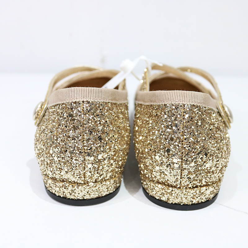 miu miu / ミュウミュウ glitter ballet flats グリッターファブリック バレリーナシューズ