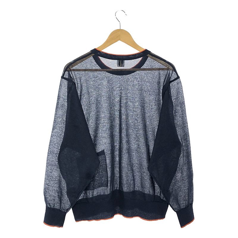 6(ROKU) / ロク LINE COLOR CREW NECK KNIT ニット