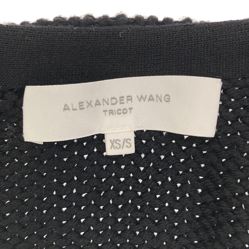 ALEXANDER WANG / アレキサンダーワン TRICOT ウール ジップアップ Vネック ニットカーディガン