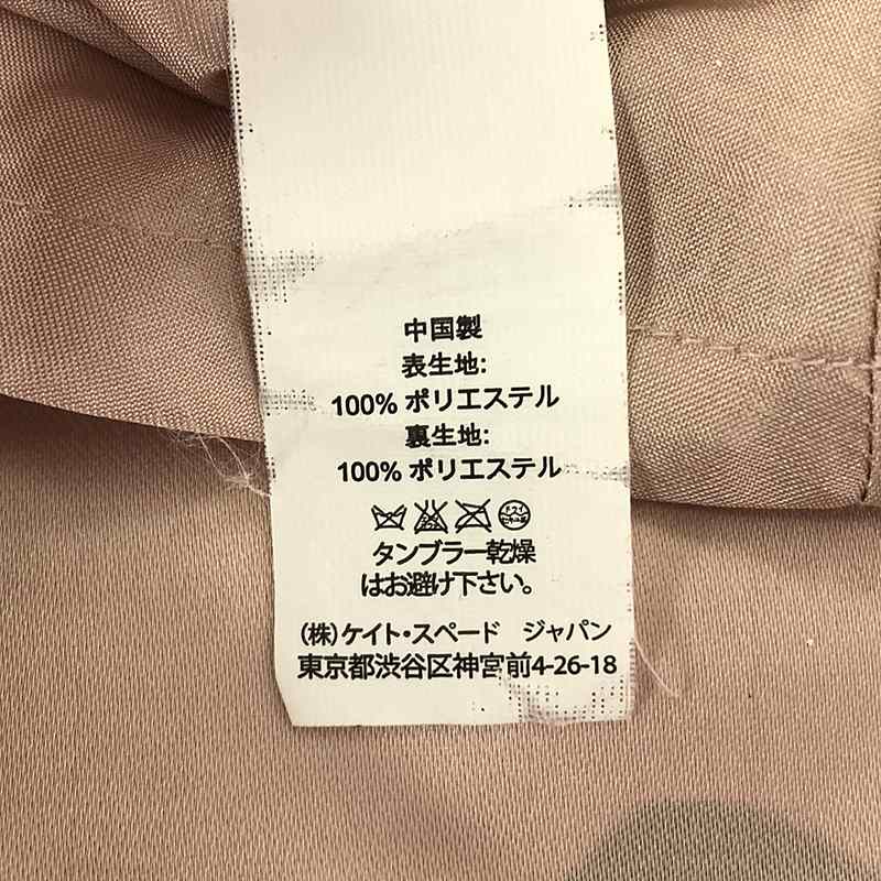 KATE SPADE / ケイトスペード Petal Stamp Dress フラワー 総柄 スカラップ ノースリーブ フレアワンピース