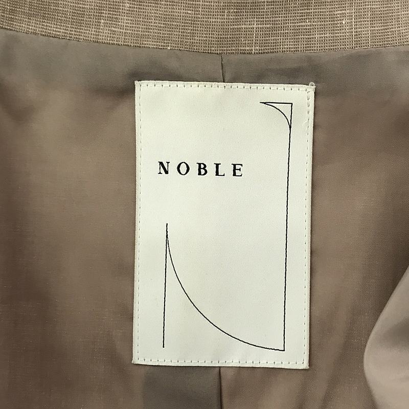 NOBLE / ノーブル 麻ストレッチピークドラペルダブルジャケット