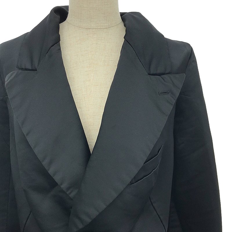 COMME des GARCONS / コムデギャルソン ポリエステル 縮絨 変形 シングルブレスト ジャケット / 総裏地