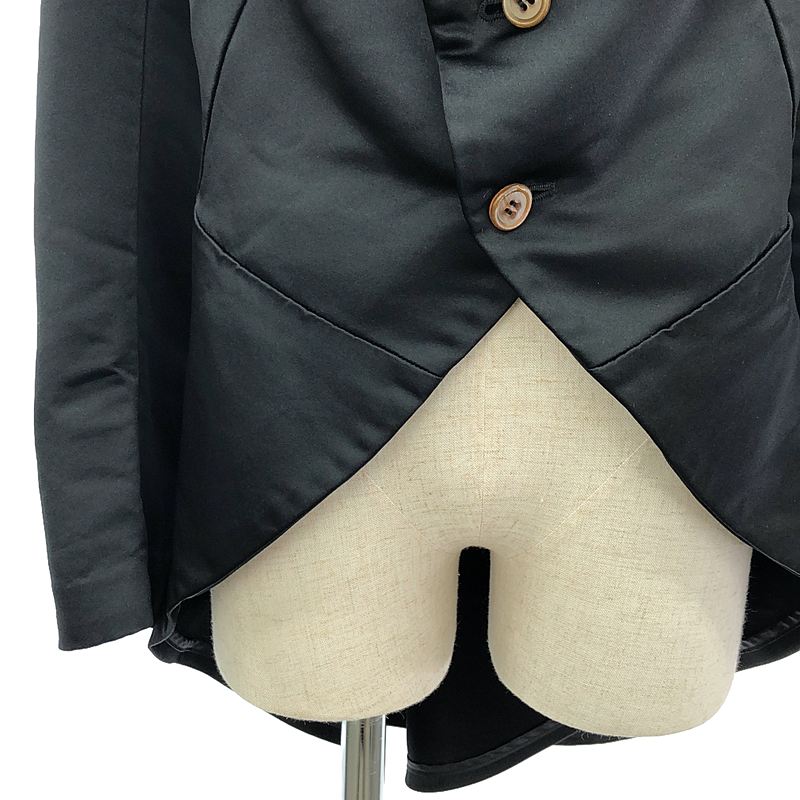 COMME des GARCONS / コムデギャルソン ポリエステル 縮絨 変形 シングルブレスト ジャケット / 総裏地