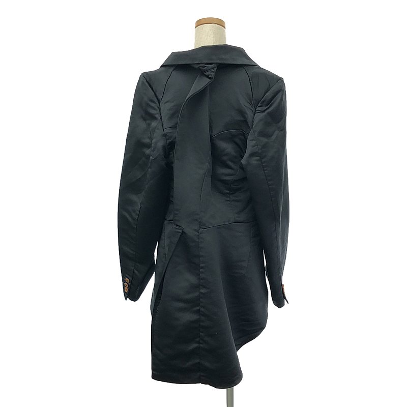 COMME des GARCONS / コムデギャルソン ポリエステル 縮絨 変形 シングルブレスト ジャケット / 総裏地