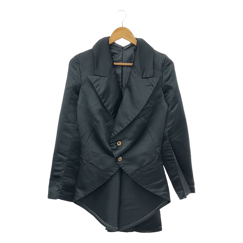 COMME des GARCONS / コムデギャルソン ポリエステル 縮絨 変形 シングルブレスト ジャケット / 総裏地
