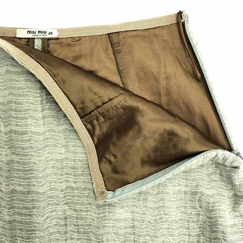miu miu / ミュウミュウ シルク混 ラメ ジャガード スカート
