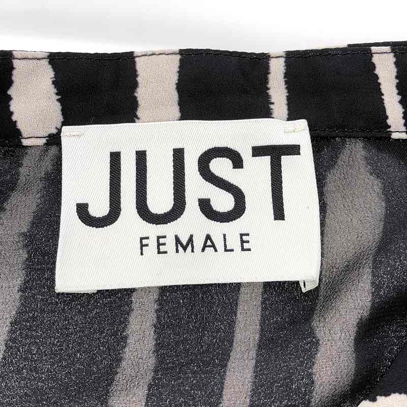 Spick and Span / スピックアンドスパン 【 JUST FEMALE / ジャストフィーメール 】 総柄 バンドカラー ギャザー ドレス ワンピース