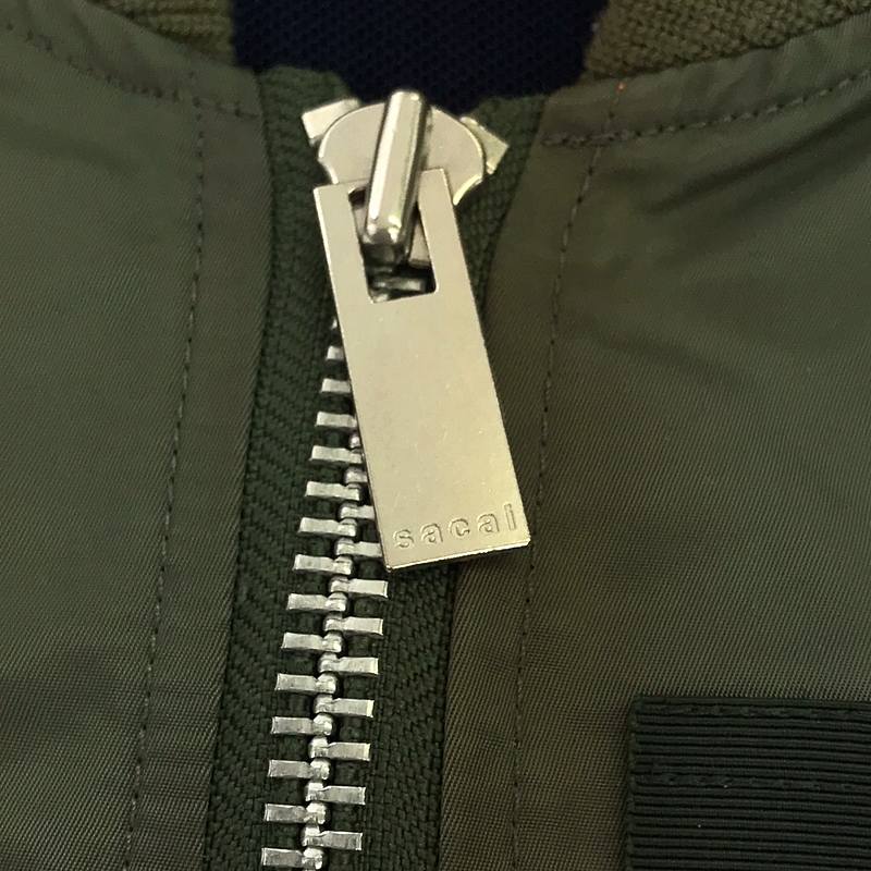 sacai / サカイ 異素材 MA-1 ニット ドッキング ボンバージャケット / ブルゾン