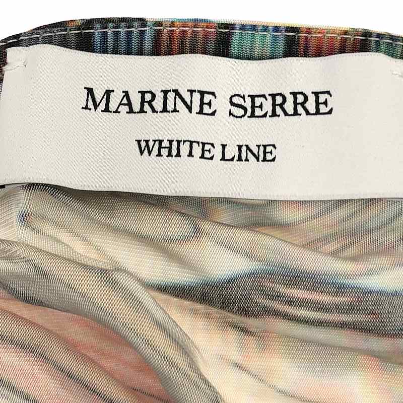 MARINE SERRE / マリーンセル Multicolor Fluid Dress バックギャザー ワンピース