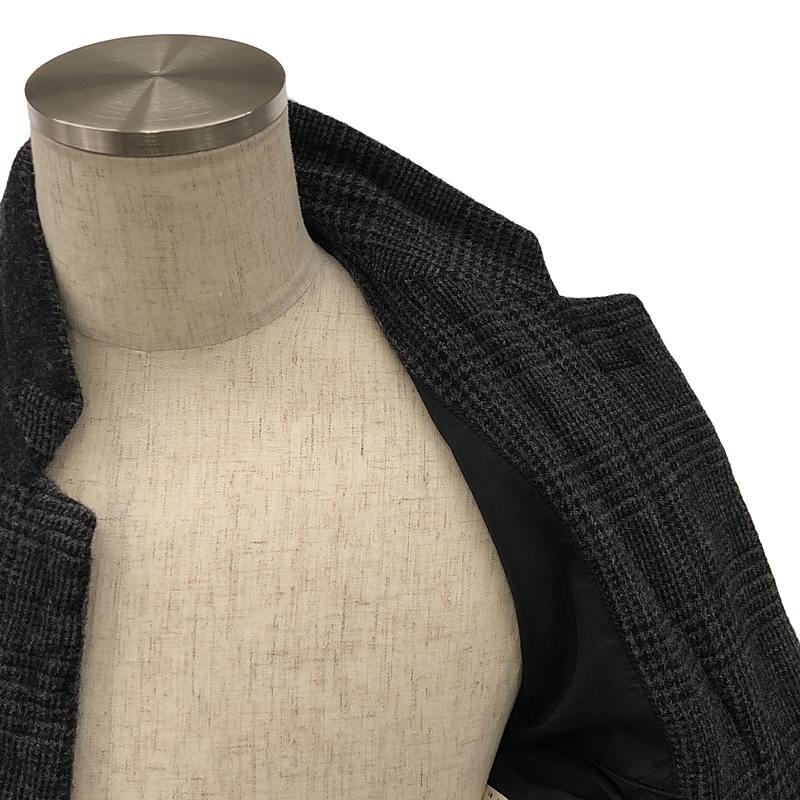 JUNYAWATANABE COMMEdesGARCONS MAN / ジュンヤワタナベマン ウール 縮絨 異素材 切替 エルボーパッチ シングルブレスト ジャケット / 総裏地
