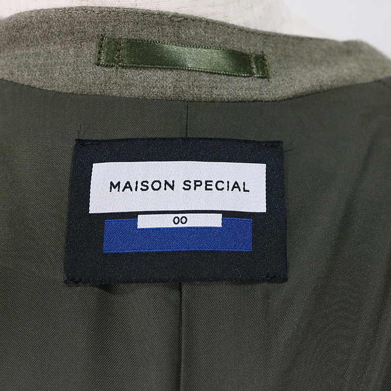 Maison Special / メゾンスペシャル ウールプライムオーバーノーカラージャケット
