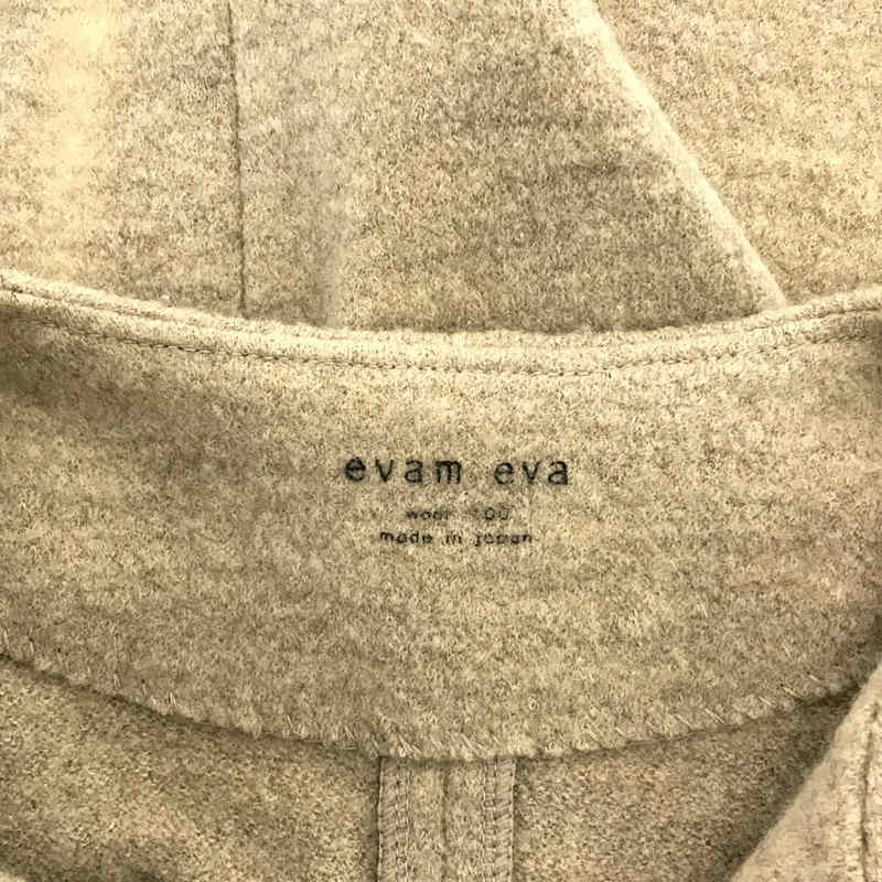 evam eva / エヴァムエヴァ press wool coat ノーカラー プレスウールコート