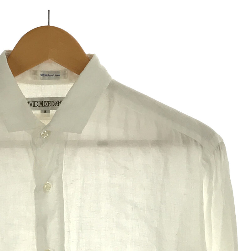 INDIVIDUALIZED SHIRTS / インディビジュアライズドシャツ リネン 100％ ビッグシルエット ショート シャツ ブラウス