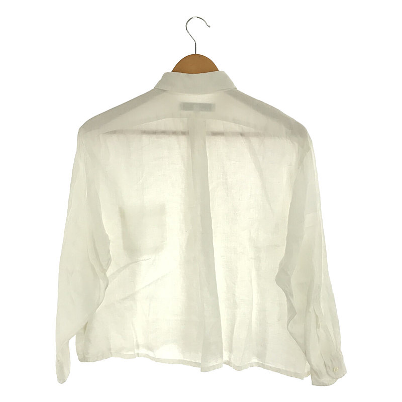 INDIVIDUALIZED SHIRTS / インディビジュアライズドシャツ リネン 100％ ビッグシルエット ショート シャツ ブラウス