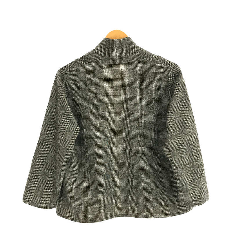 Glen check cardigan グレンチェック コットンウール カーディガンevam eva / エヴァムエヴァ