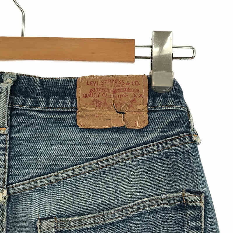 LEVI'S / リーバイス VINTAGE ヴィンテージ 66前期 5P 刻印16 縦落ち パッチ有 シングルステッチ 赤耳 セルビッチ デニムパンツ