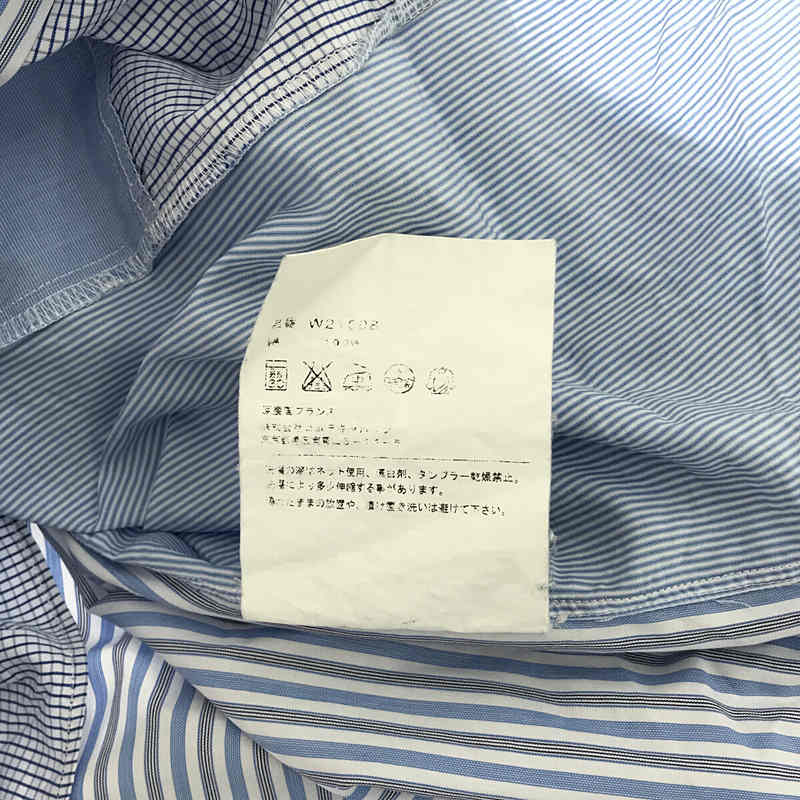 COMME des GARCONS SHIRT / コムデギャルソンシャツ パッチワーク コットン チェック ストライプ 切替 レギュラーカラー シャツ