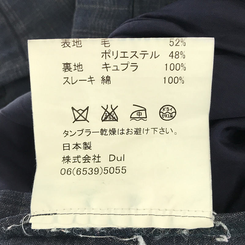 Dulcamara / ドゥルカマラ よそいき タック入り チェック スラックス パンツ