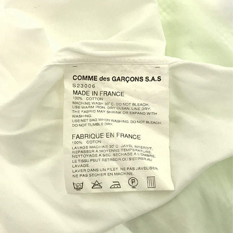COMME des GARCONS SHIRT / コムデギャルソンシャツ コットン ギンガムチェック 小紋 切替 レギュラーカラー シャツ