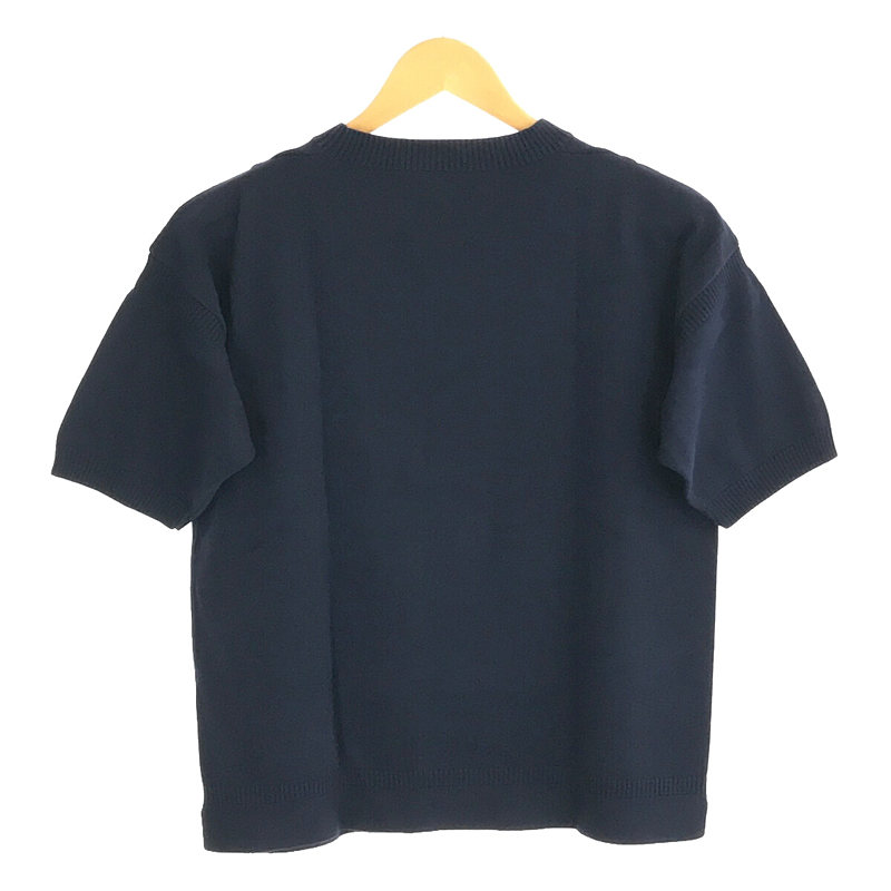 LE TRICOTEUR / ルトリコチュール COTTON KNIT BORDER SS PULL 半袖ガンジーニット Tシャツ