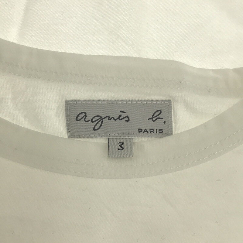 Agnes b. / アニエスベー コットン クルーネック フロントロゴ Tシャツ カットソー