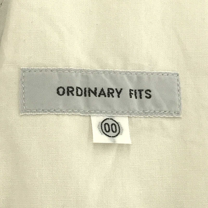 Ordinary fits / オーディナリーフィッツ 硫化染め コットンイージー ワイドテーパードパンツ