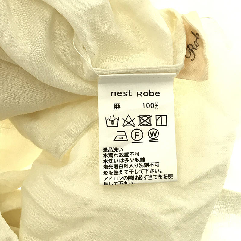 nest robe / ネストローブ リネン100％ シャツ ロングワンピース ベルト付き