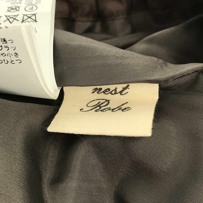 nest robe / ネストローブ リネンウールヘリンボンタックギャザーパンツ