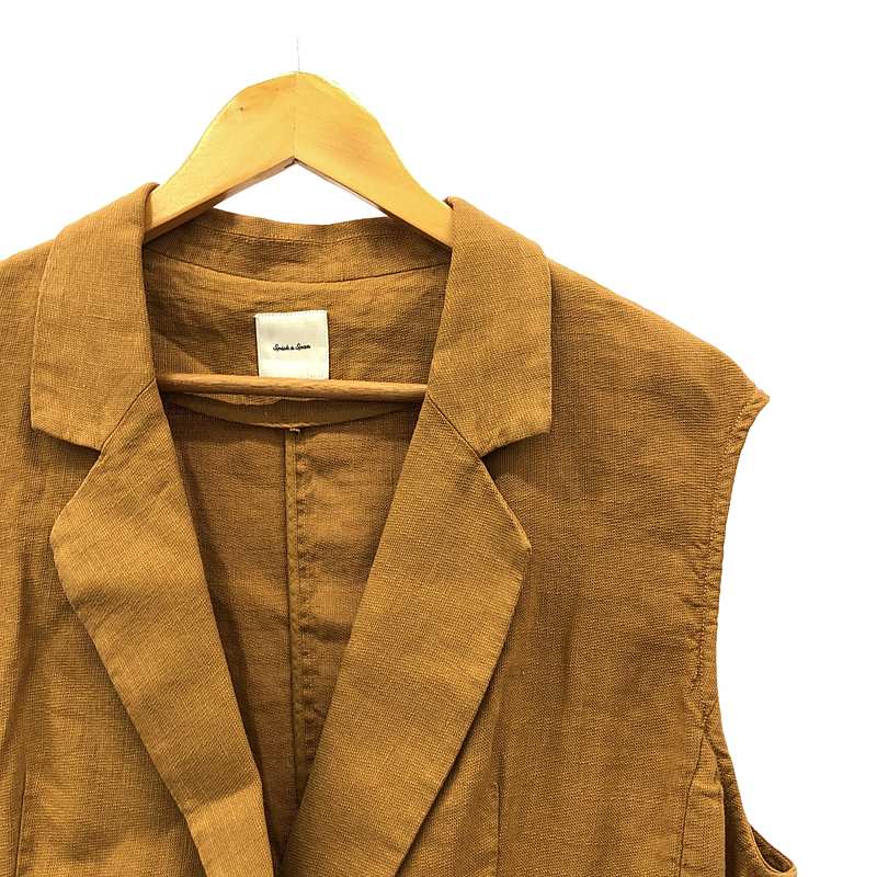 Spick and Span / スピックアンドスパン 麻バスケットスリーブレスジャケット