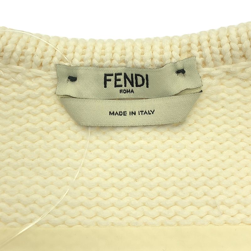 FENDI / フェンディ コットン フェイクポケット Vネック ニット