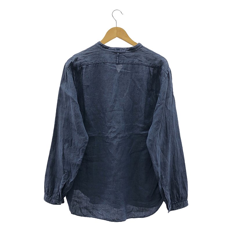 MARGARET HOWELL / マーガレットハウエル リネン バンドカラー プルオーバーシャツ