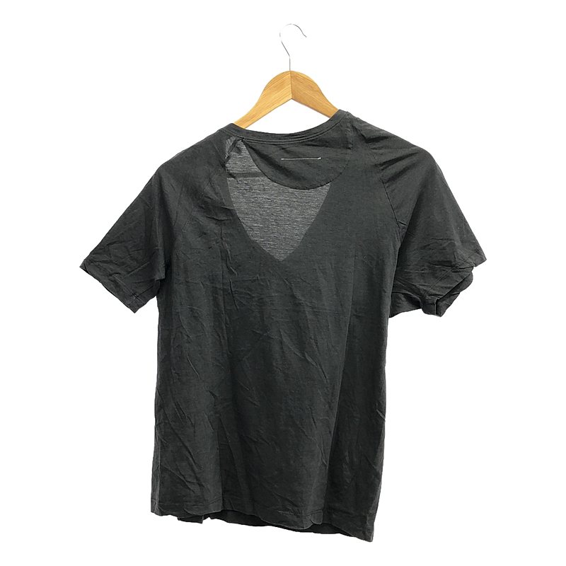 MM6 Maison Martin Margiela / エムエムシックスメゾンマルタンマルジェラ コットン Vネック アシンメトリー Tシャツ