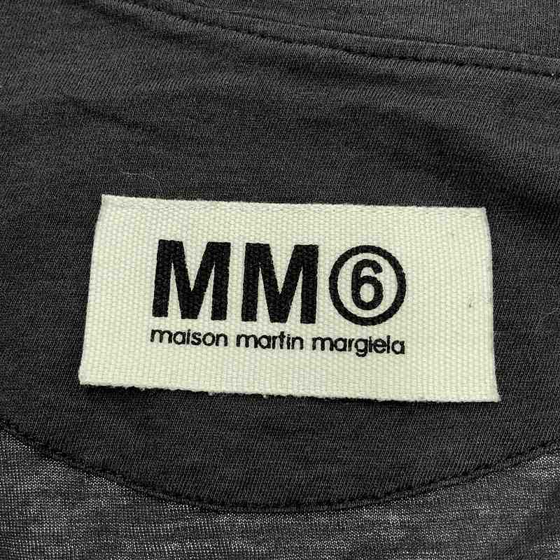 MM6 Maison Martin Margiela / エムエムシックスメゾンマルタンマルジェラ コットン Vネック アシンメトリー Tシャツ