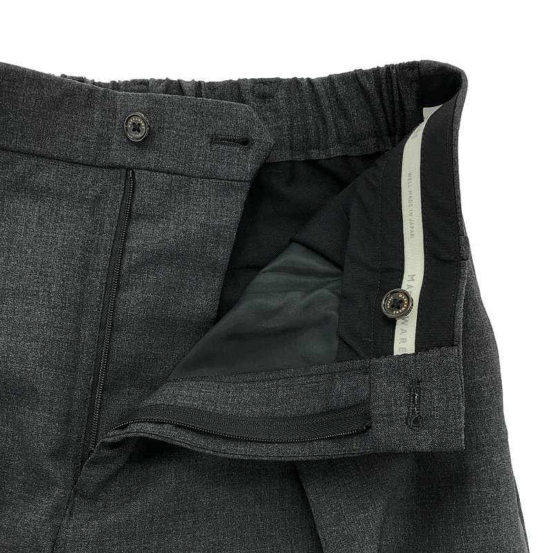 MARKAWARE / マーカウェア FRONT PLEATS PEGTOP ORGANIC WOOL TROPICAL / ペグトップトラウザーズ パンツ