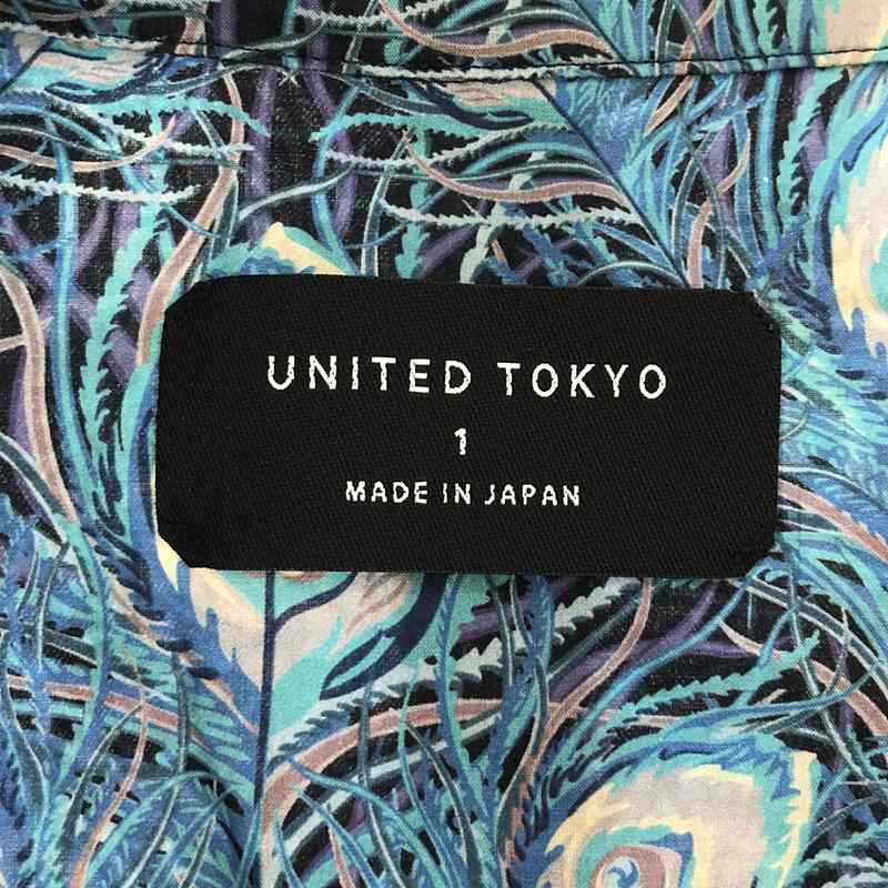 UNITED TOKYO / ユナイテッドトウキョウ 孔雀柄 リバティプリント オープンカラーシャツ